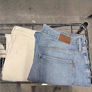 2x Madewell Jeans Size 34 - Mon Jeans + Perfect Vintage Crop